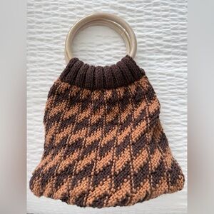Rachel Comey Brown & Camel  Knit small handbag